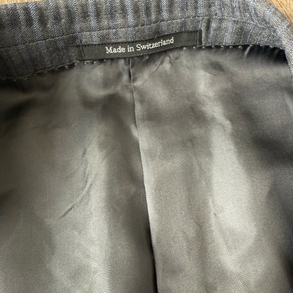 Zegna Grey and Navy Striped Blazer - Picture 3 of 7